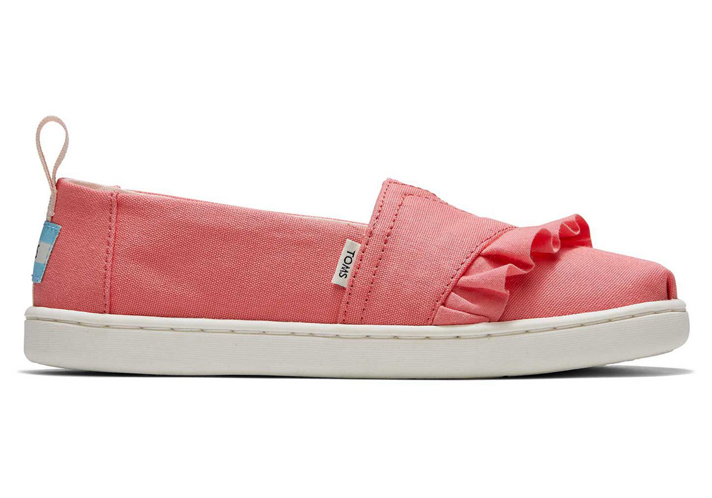 Toms Alpargata Youth Ruffle Canvas Espadrille Orange - Kids - 57318-YEKB